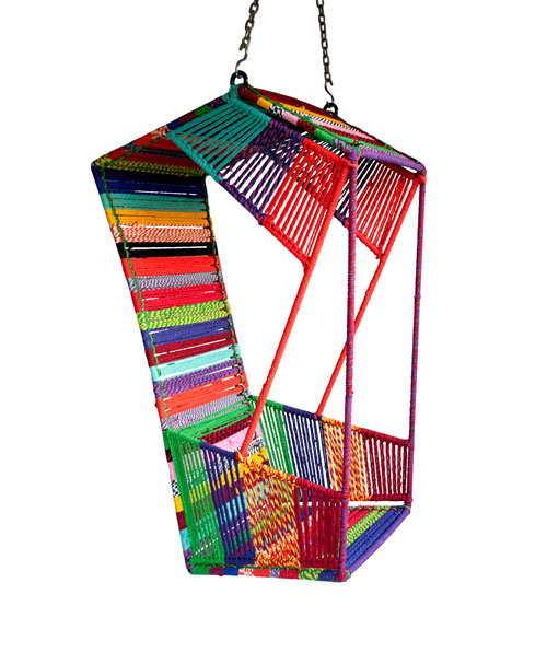 Hang Ricxkshaw Swing - Katran Chair Woven Ropes Swing Knitting Colorful Multicolor Sahil Sarthak